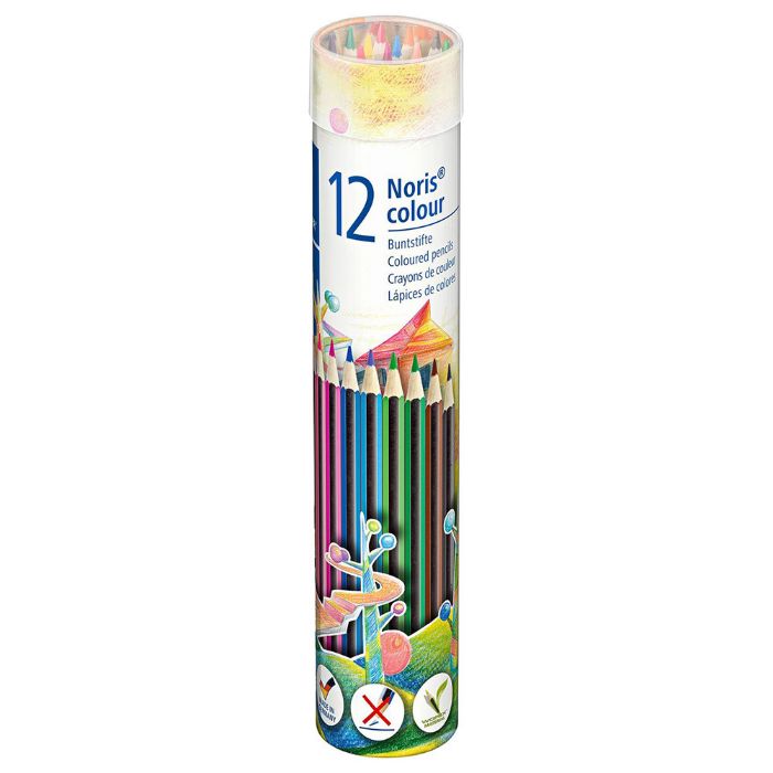 Staedtler 144 NMT Noris 12 Coloured Pencil Cylinder (pkt/12pcs)