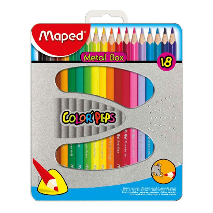 Maped 18 Color Peps Metal Box (pkt/18pcs)