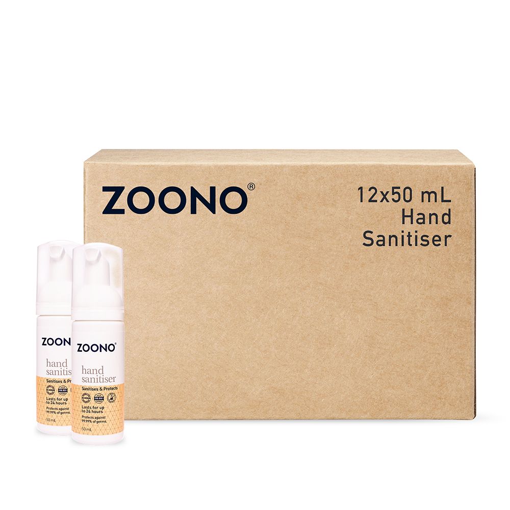 Zoono Z-HS50mLx12 Germ Free 24 Hand Sanitiser and Protectant 24 Hour Protection - 50ml x 12