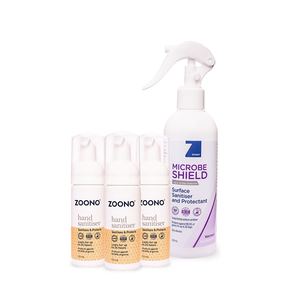 Zoono  Sanitisers and Protectant Combo Pack 1 (GF24 50ml x 3 + MS 250ml)