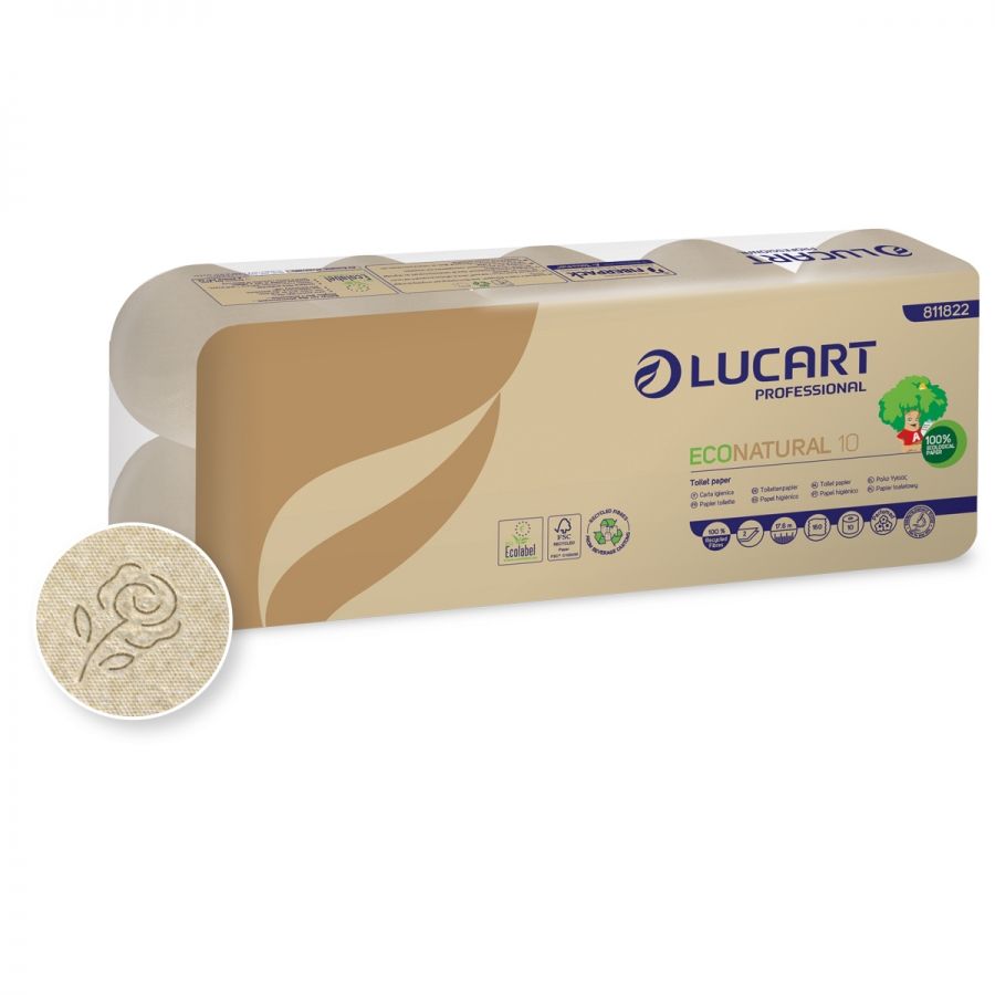 Lucart TS34 Brown Toilet Roll 34 2-ply 180 sheets - Brown (box/120rolls)
