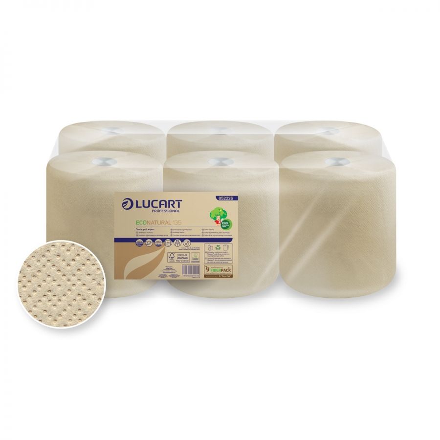 Lucart TS30 Econatural Maxi Roll Paper 30 2-ply 450 sheets x 135m - Brown (box/6rolls)