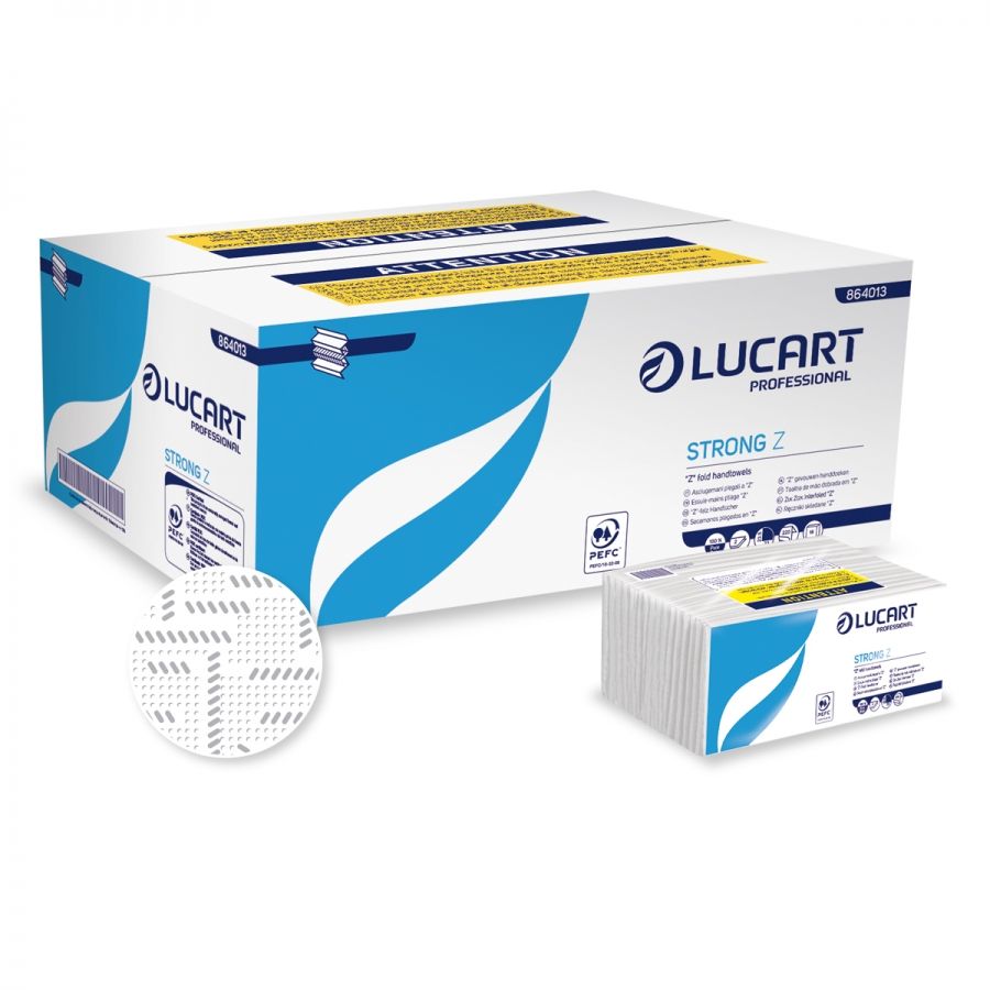 Lucart TS28 Z-Fold Strong Z 28 2-ply 220 sheets - White (box/18pkts)