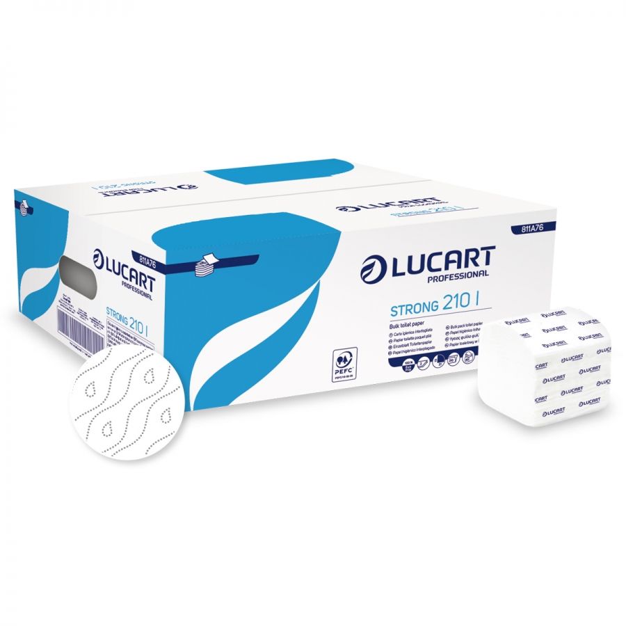 Lucart TS40 Interfold Toilet Paper 40 210sheets 10 x 21cm - White (box/40pkts)