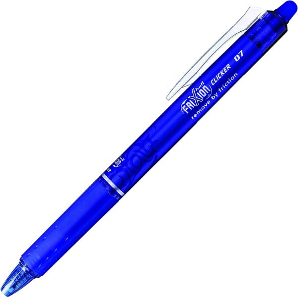 Pilot FriXion Clicker Retractable Erasable Gel Pen 0.7 mm - Blue (pc)