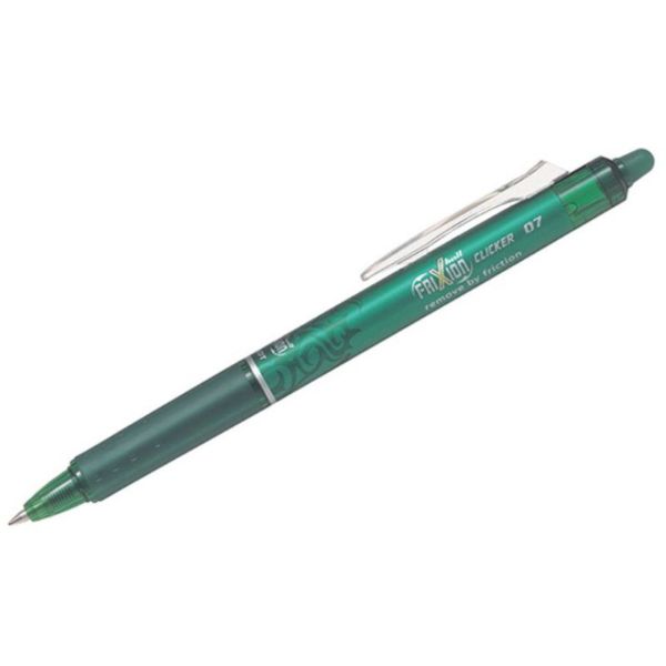 Pilot FriXion Clicker Retractable Erasable Gel Pen 0.7 mm - Green (pc)