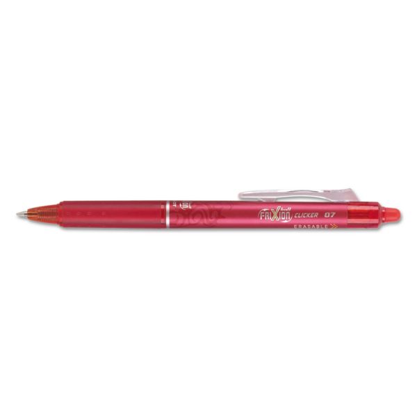 Pilot FriXion Clicker Retractable Erasable Gel Pen 0.7 mm - Red (pc)