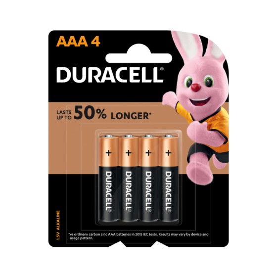 Duracell AAA Alkaline Batteries (pkt/4pc)