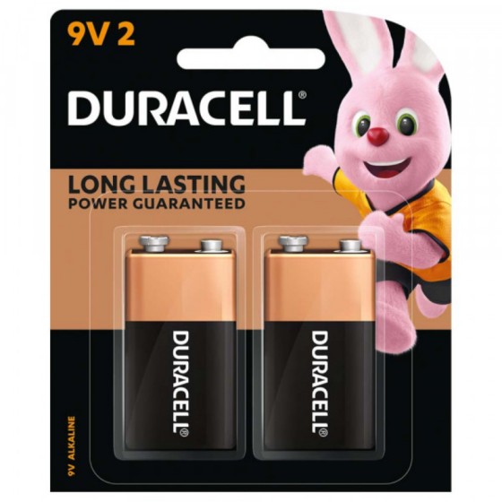 Duracell 9V Batteries (pkt/2pc)