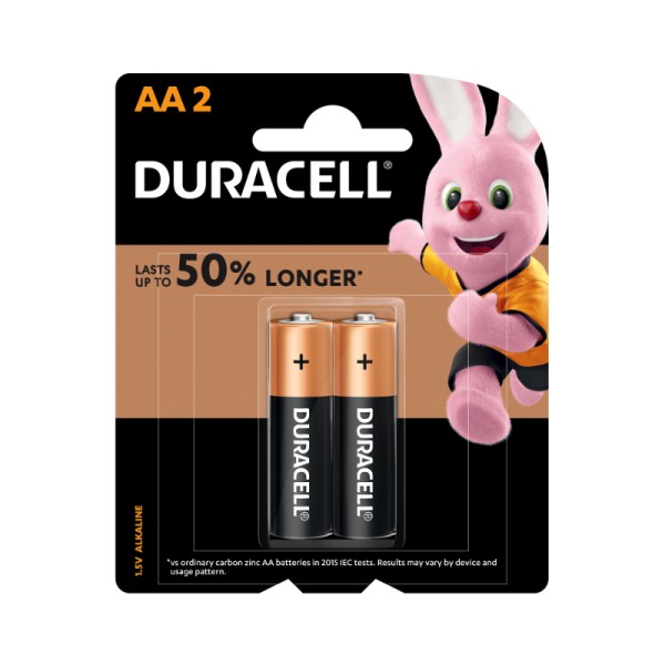 Duracell AA Alkaline Batteries (pkt/2pc)
