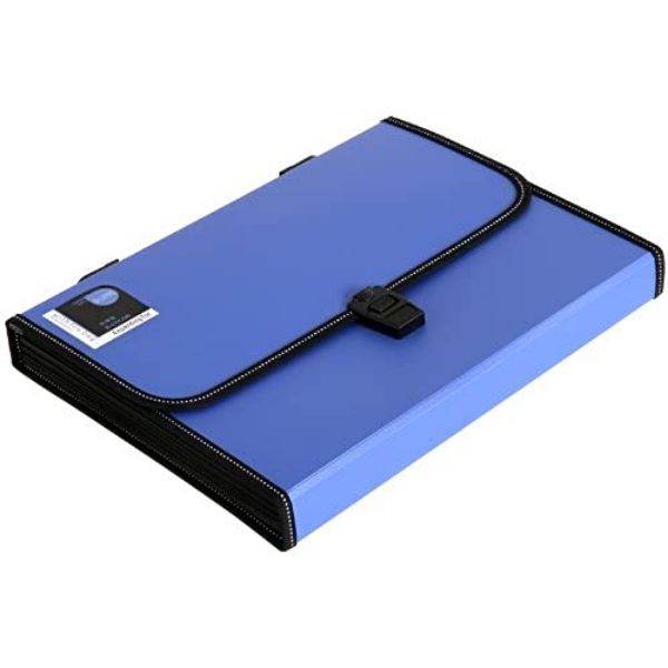 Buy Deli E5559 A4 Expanding File 13Pockets with Handle Blue (pc) Online AED 12 from Bayzon