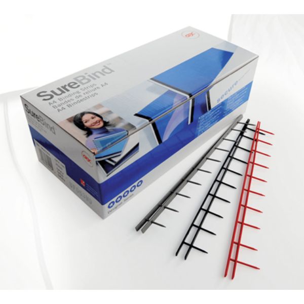 Dorsi Per Contratti E Documenti Legali GBC Pettini Surebind 25mm, Confezione Da 100 Pezzi, Nero Accessori Rilegatrice Gbc