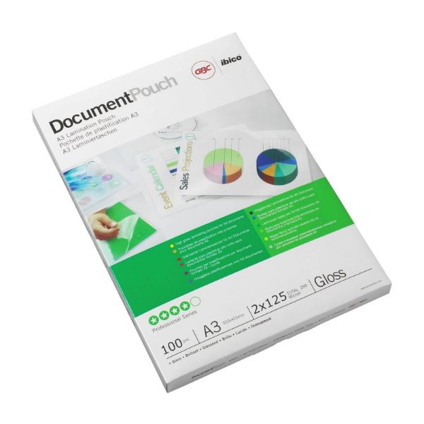 GBC 3200725 Laminating Pouch Gloss 125microns - A3 (pkt/100pcs)