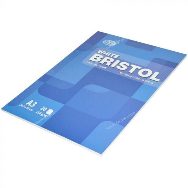 Buy FIS 20sheets Bristol Sketch Pad 250gsm A3 FSSK250A3 White (pc) Online AED15 from Bayzon