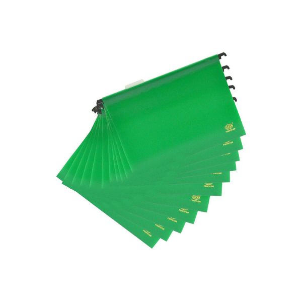 FIS PP Hanging File with Indicator 260 x 365mm FSHF01GR - Green (pkt/12pcs)