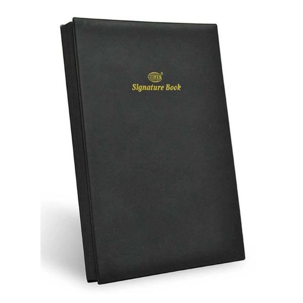FIS Signature Book PVC Cover 20 Sheets 240 x 340mm FSCL20BKN - Black (pc)