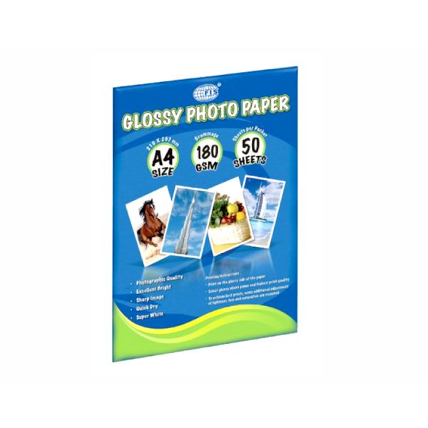 FIS Glossy Photo Paper A4 180gsm FSPAGP18050 - White (pkt/50pcs)