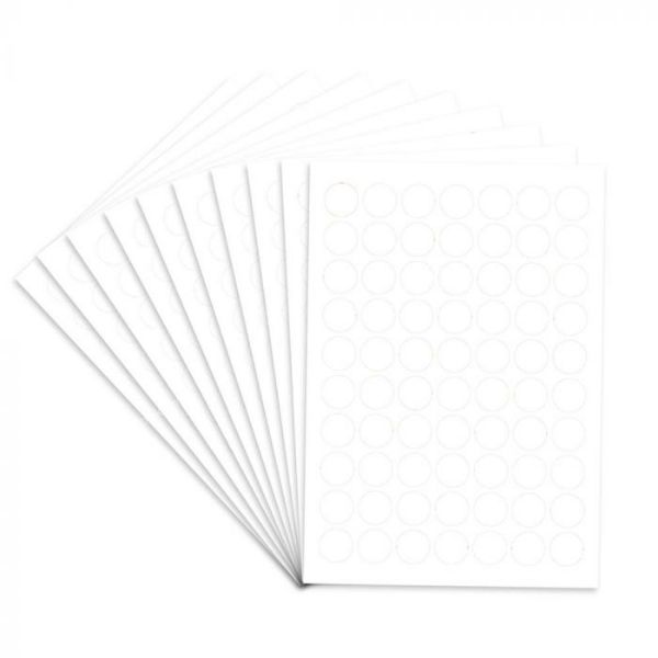FIS Color Round Labels 13mm FSLA13WHN - White (pkt/700Labels)