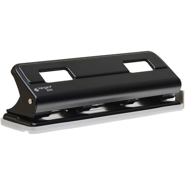 Kangaro 2040 4-Hole Paper Punch 16-Sheets Capacity - Black (pc)