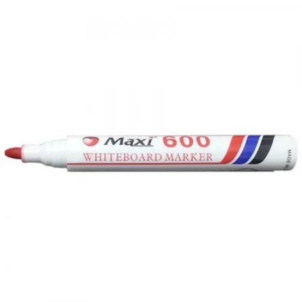 Maxi 600 Bullet Tip White Board Marker - Red (Pkt/10pc)