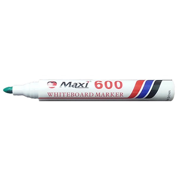 Maxi 600 Bullet Tip White Board Marker - Green (Pkt/10pc)