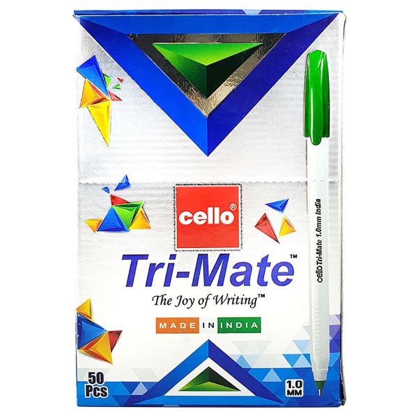 Cello Trimate 1.0mm Ballpoint Pen - Green (pkt/50pcs)