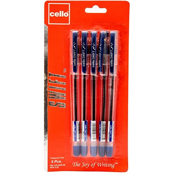 Cello Swift Ball Pen 0.7Mm Blister - Blue (Pkt/5pc)