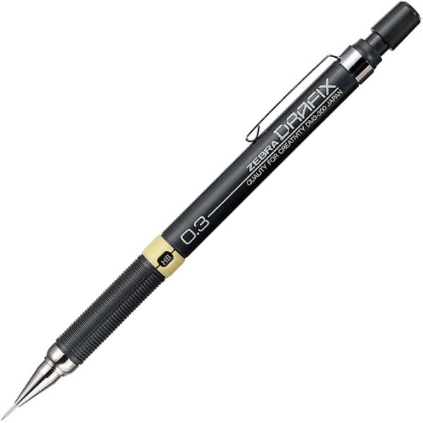 Zebra DM3-300 Drafix Mechanical Pencil HB 0.3mm Black (pc)
