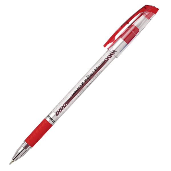 Unimax Point 07 Ballpoint Pen 0.7mm - Red (pkt/12pcs)