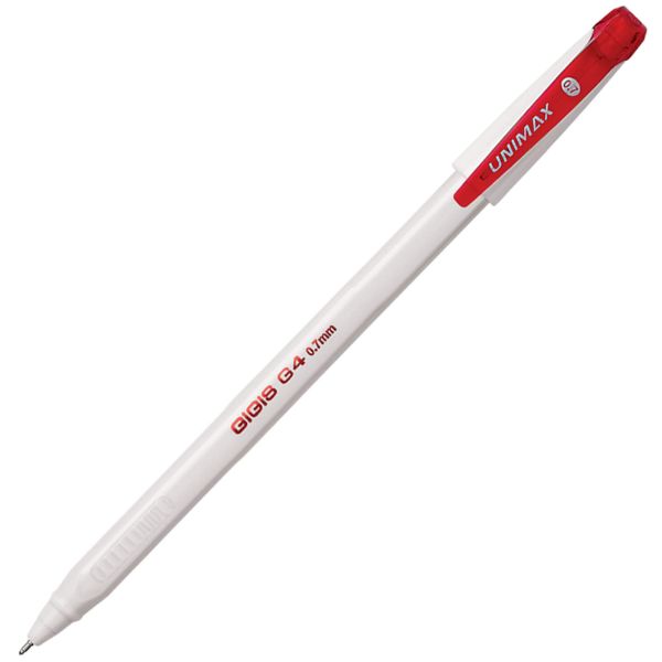Unimax Gigis G4 Ballpoint Pen 0.7mm - Red (pkt/12pcs)