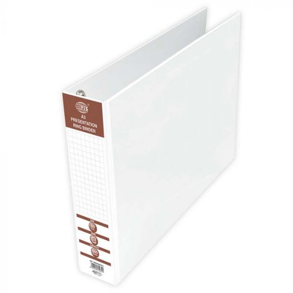 FIS FSBD250DPBA3 Horizontal Presentation Binder 2D-ring A3 - White (pc)