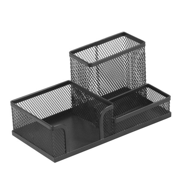 Partner PT-69058BK Mesh Stationery Organizer - Black (pc)