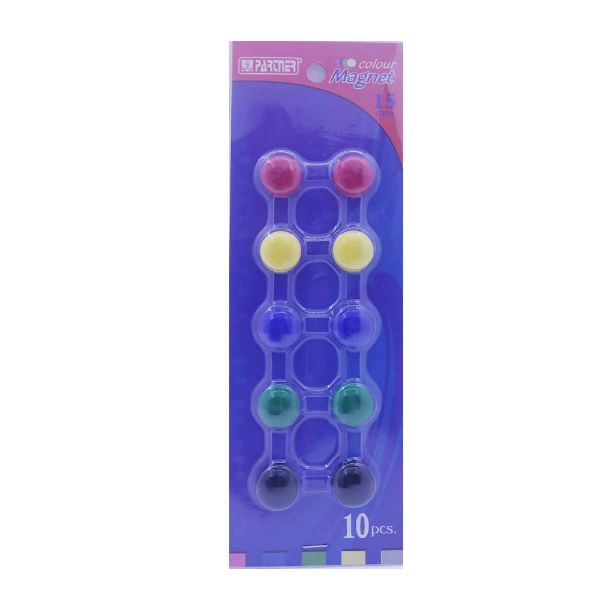 Partner PT-SCM15 15mm Whiteboard Magnet - 5 Colors (pkt/10pcs)