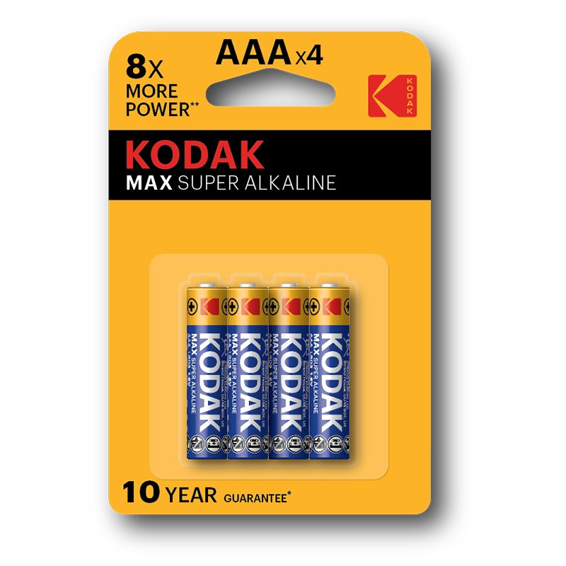 Kodak Max Super Alkaline AAA Batteries (Pkt/4pc)