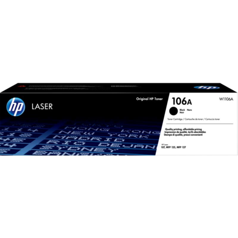 HP 106A (W1106A) Toner Cartridge for HP Laser 107 / MFP135 / MFP137 - Black