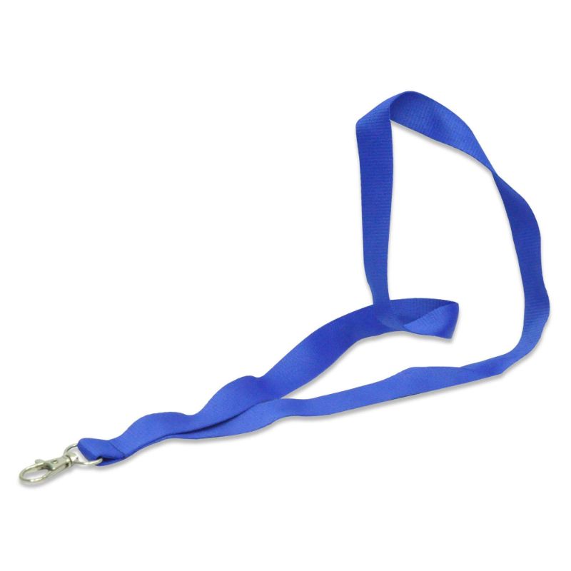 FIS Name Badge Flat Lanyard With Metal Hook 2cm x 90cm FSNA06-2CM - Blue (pc)