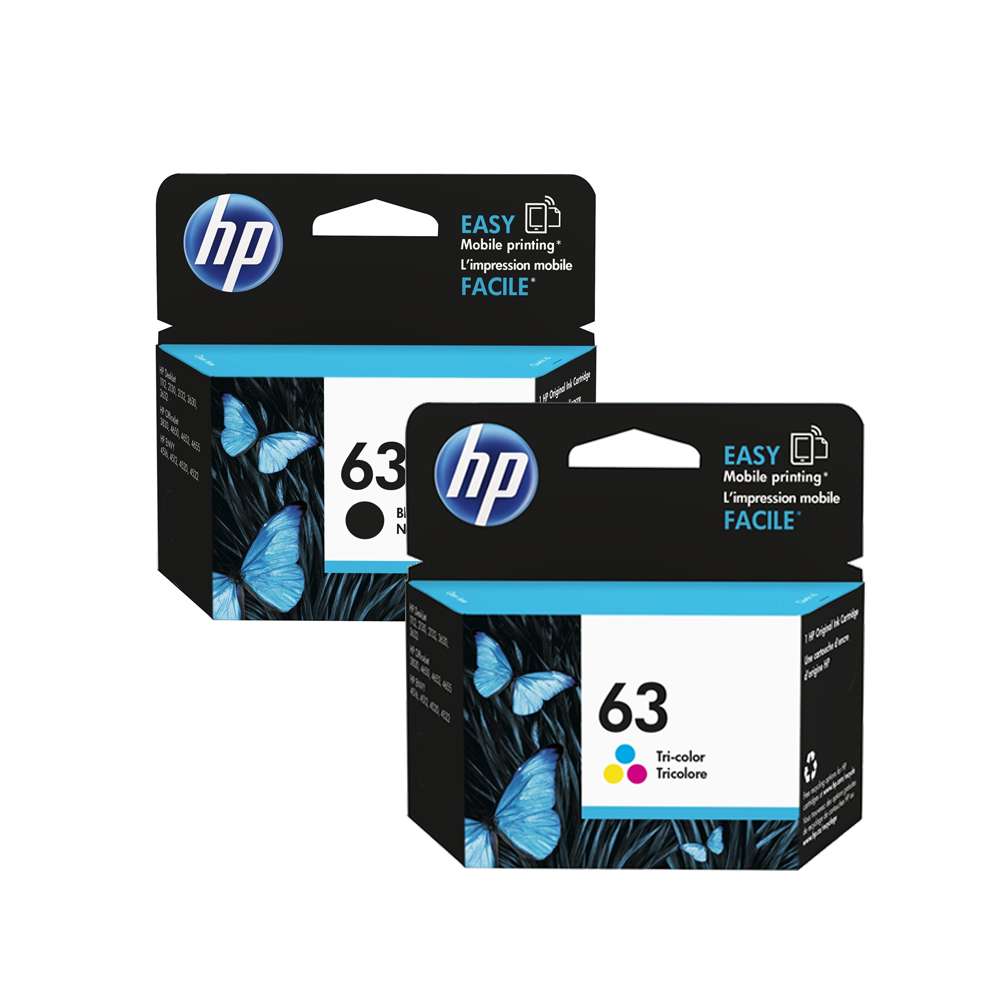 HP 63 Original Ink Cartridge Set - Black/Tri-Colour