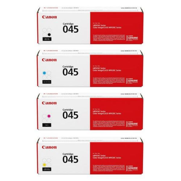 Canon 045 Original Toner Cartridge Set 4 Color - Black/Cyan/Yellow/Magenta