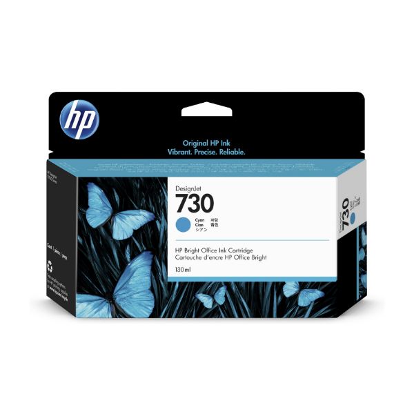 HP 730 (P2V62A) Original Designjet Ink Cartridge 130ml - Cyan