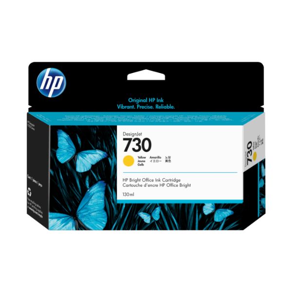 HP 730 (P2V64A) Original Designjet Ink Cartridge 130ml - Yellow