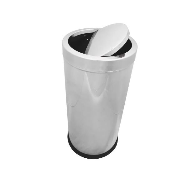 AKC SS37 Stainless Steel Swing Trash Bin - 20 Liters