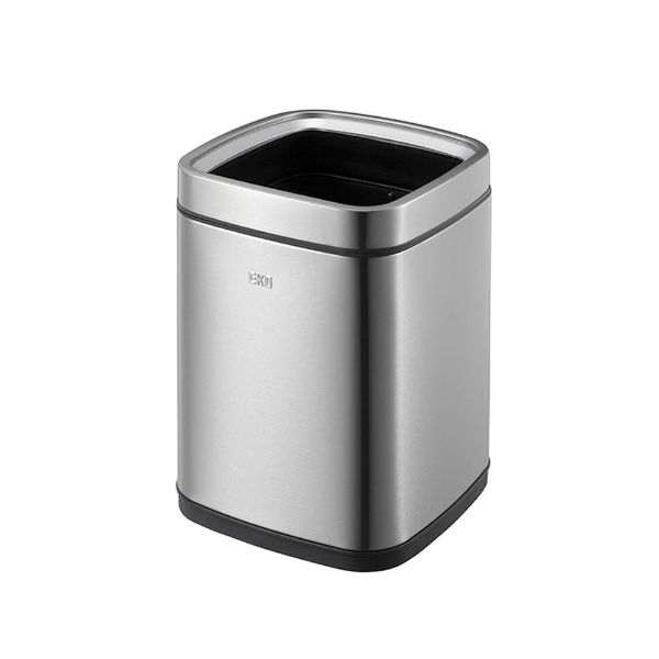 EKO SS50 Stainless Steel Fingerprint Proof Open Top Trash Bin - 12 Liters