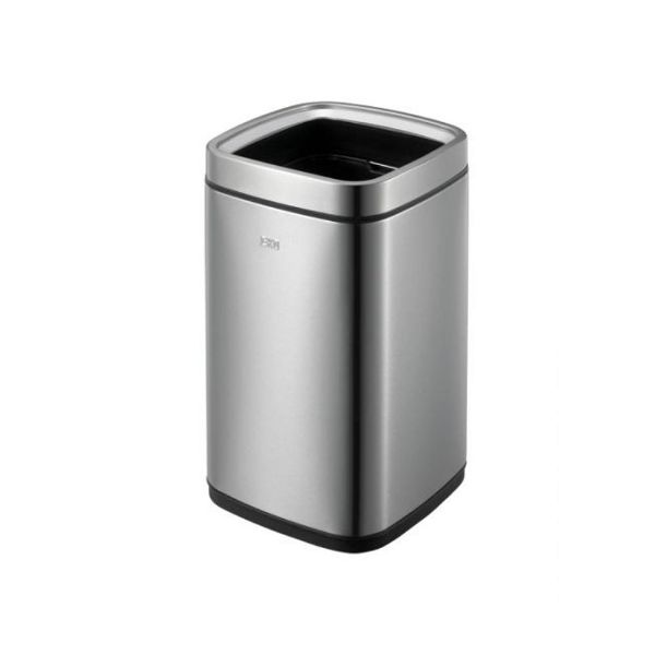 EKO SS52 Stainless Steel Fingerprint Proof Open Top Trash Bin - 28 Liters