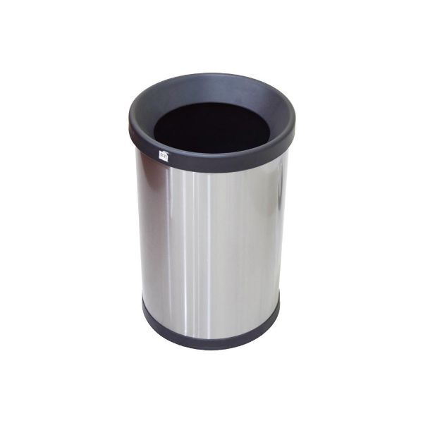 AKC GC82 Stainless Steel Open Top Trash Bin - 12 Liters