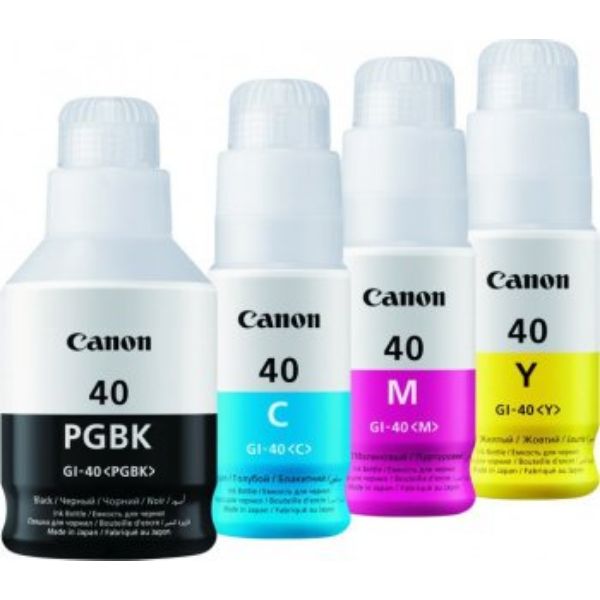Canon GI-40 Ink Bottle Set - Black/Cyan/Yellow/Magenta