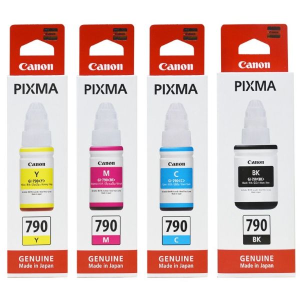 Canon GI-790 Ink Bottle Set - Black/Cyan/Yellow/Magenta