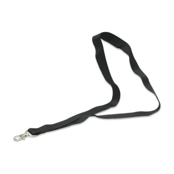 FIS Name Badge Flat Lanyard With Metal Hook 2cm x 90cm FSNA02-2CM - Black (pc)