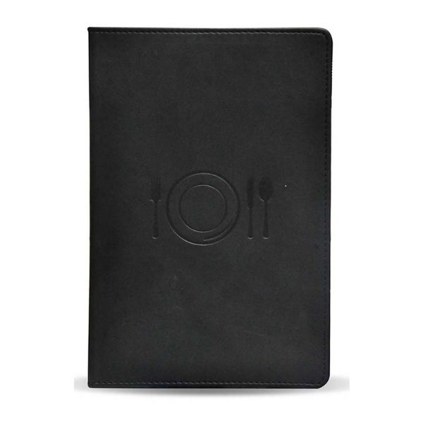 FIS FSCL1101BK Executive Bill Folder Italian PU Covers with Magnetic Flap Round Corners 155 x 230mm - Black (pc)