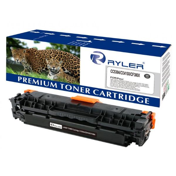 Ryler Compatible HP 304A (CC530) / 305A (CE410) / 312A (CF380A) Canon CRG 718B Toner Cartridges - Black