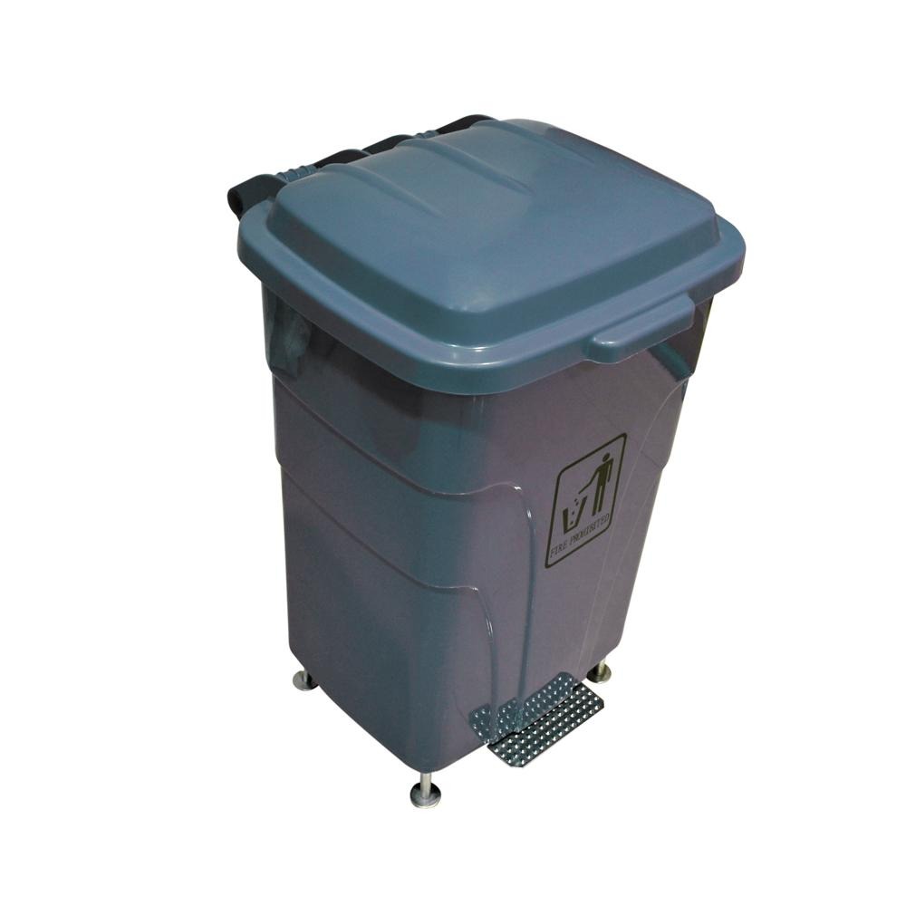 AKC Plastic Waste Bin With Pedal 70 Liters GC 09 Grey (pc)